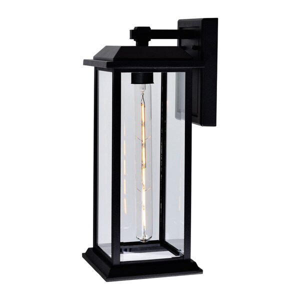 Cwi Lighting Blackbridge 1 Light Outdoor Black Wall Lantern 0409W8-1-101-A - main